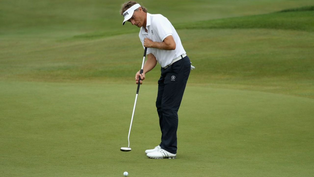 Bernhard Langer wields his broomstick putter