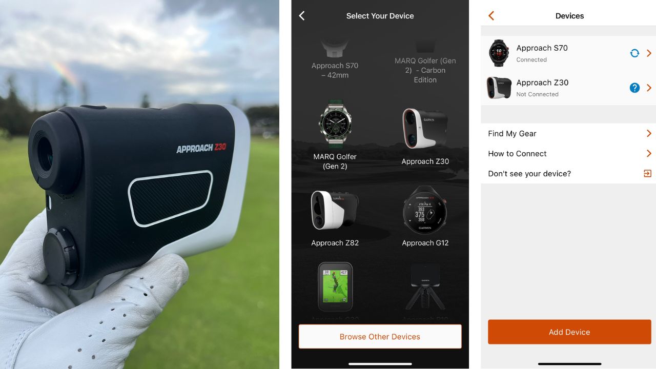 Syncing the Garmin Approach Z30 Rangefinder